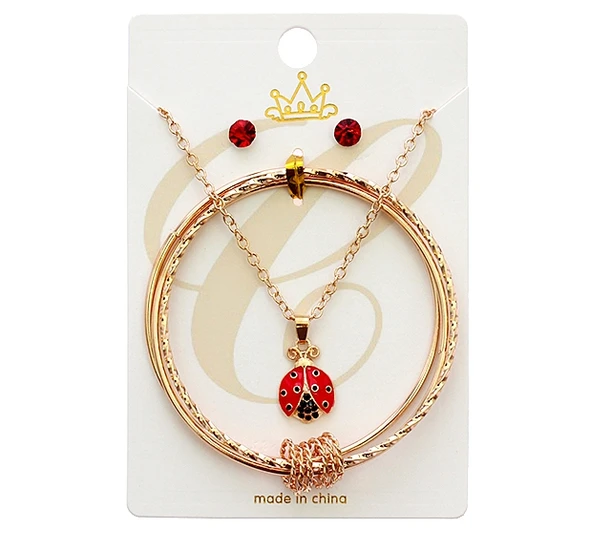 3 Pc Ladybug Jewelry Gift Set .72 each set