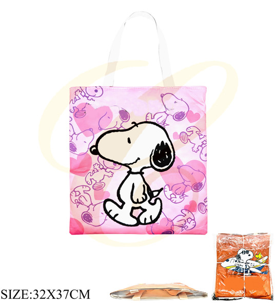 12.6"x14.6" Novelty Canvas Zipper Tote Bag $3.00 each