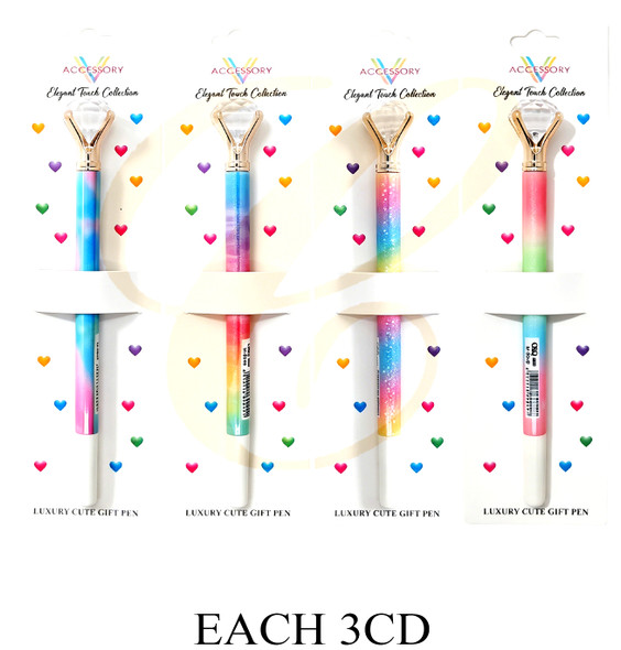 Rainbow Diamond Top Pen .70 each