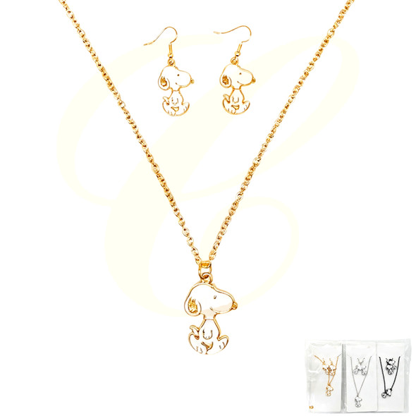 16"-18" Adjustable Novelty Necklace & Earring Set .70 each set