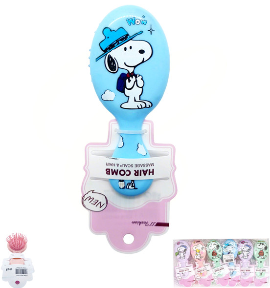 5.3" Novelty Print Gift Hair Brushes 12 per pk .70 each