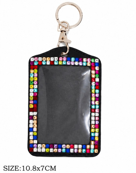 Rhinestone ID / Card Holder Keychain .70 each