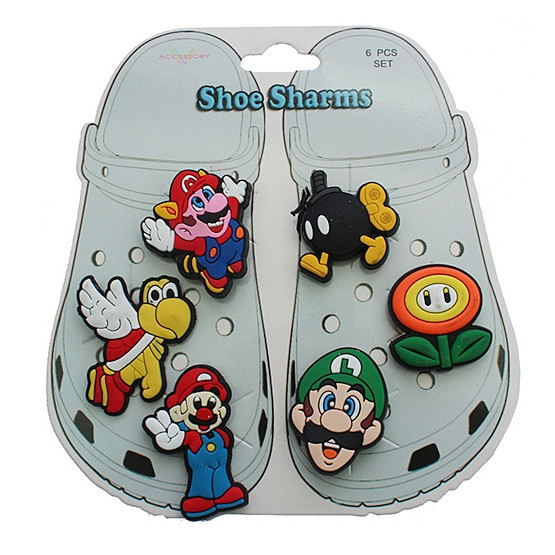 6 Pk Set of Shoe Charms Novelty Theme .75 per set
