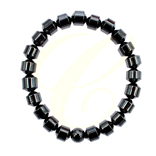 Hematite Geometric Beaded Stretch Bracelet .70 each