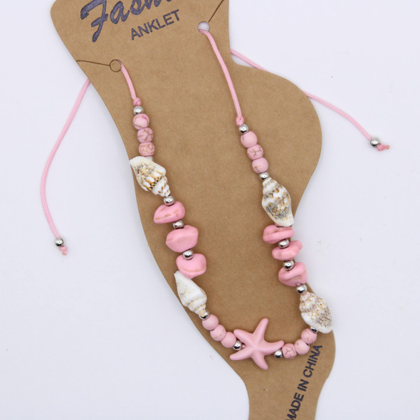 Seashell & Starfish Fashion Anklet .70 each