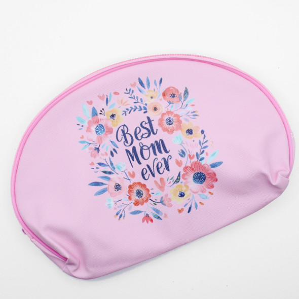 8.3" “Best Mom Ever” Cosmetic / Makeup Bag .70 each