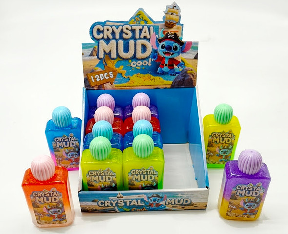 6" Large Novelty Crystal Mud Slime 12 pcs per display box $1.00 each