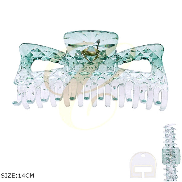 5.5" Clear Crystal Oversized Claw Hair Clip .70 each