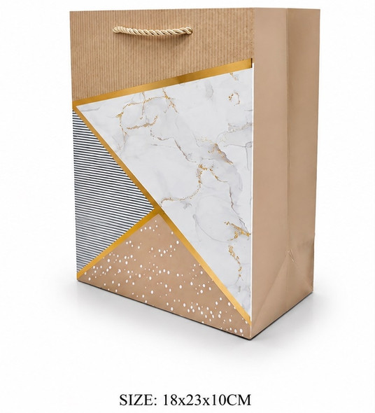 7.1" × 9.1" Marble-Print Gift Bag .70 each