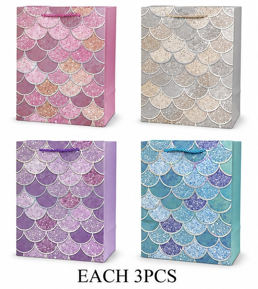 7.1" × 9.1" Mermaid Scale Gift Bag .70 each