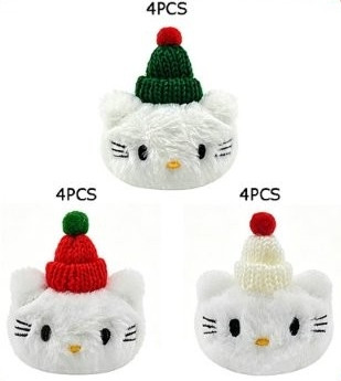 3" Christmas Novelty Plush Hair Tie .75 each
