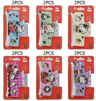 3.4" Christmas Novelty Rectangular Claw Hair Clips .70 each