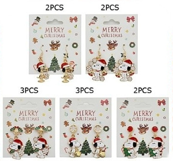 1.5" Christmas Novelty Dangling Earrings .70 each pair