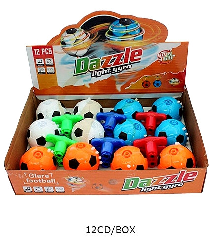 Flashing & Sound Soccer Spinner Toy 12 pcs per display box $1.87 each