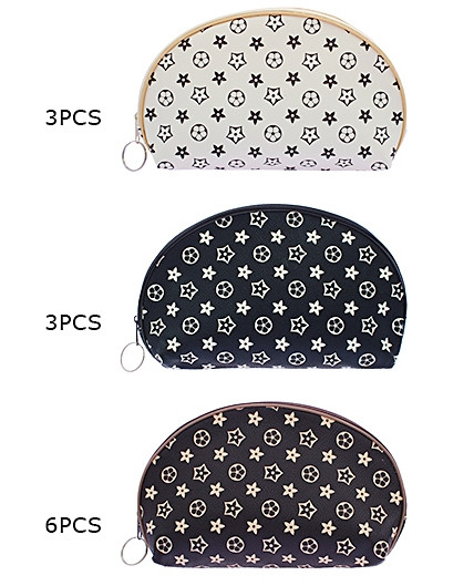 8" X 5" Hi Fashion Look Zipper Cosmetic Bag  3 colors  .70 each