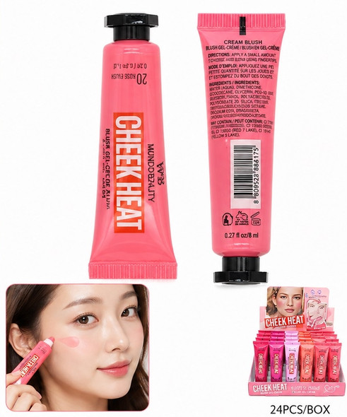 Cheek Heat Cream Blush 24 pcs per display box .62 each