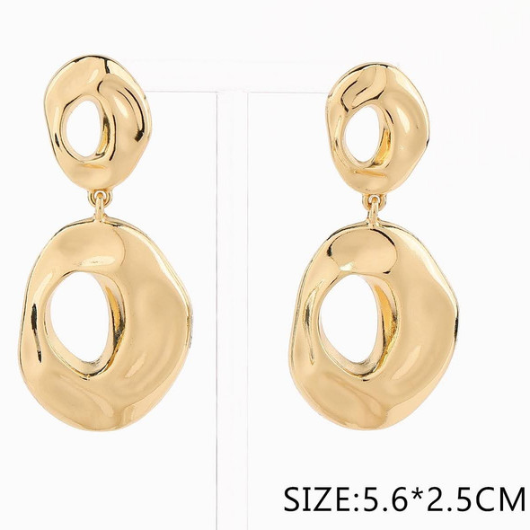 2.2" Organic Oval Drop Earrings .70 each pair