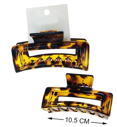 4.1" Open-Frame Claw Hair Clip Black & Tortoiseshell Assortment .70 each
