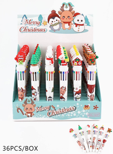 Christmas Characters 10 Color Ink Pen 36 pcs per display box .75 each