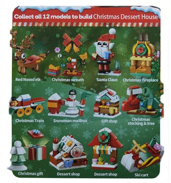 DIY 12 Style Mixed Christmas Block Sets .75 each