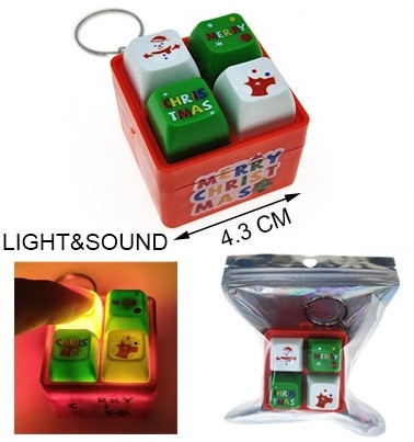 1.7" Christmas Keyboard Keychain with Light & Sound $2.00 each