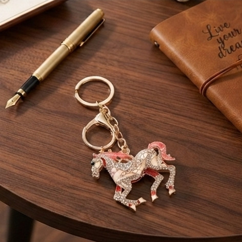 Rhinestone Horse Keychain & Bag Charm .70 each
