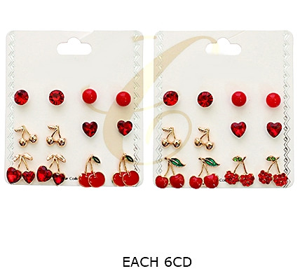 0.8" Crystal Stone Novelty Stud Earring .70 each pair