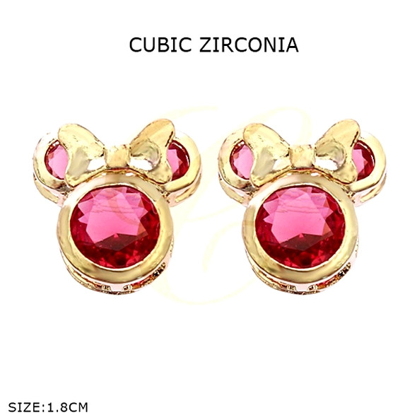 0.7" Cubic Zirconia Novelty Stud Earring .70 each pair