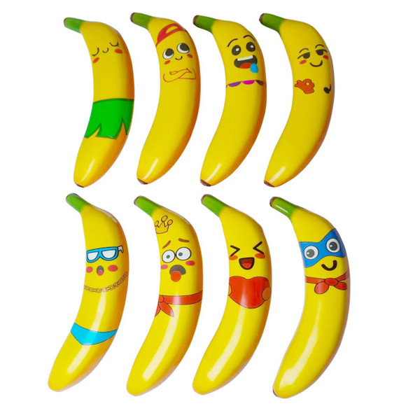 7.3" Funny Face Banana Squishy Fidget Toys 12 Pc Display $1.25 each
