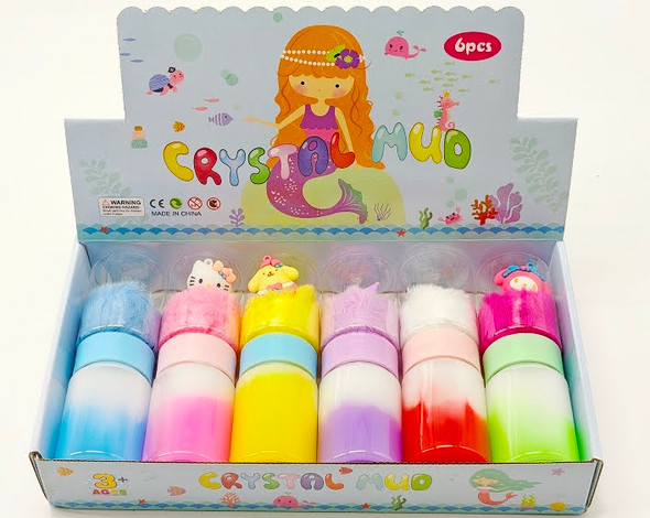 7" Large Novelty Crystal Mud Slime 6 pcs per display box $1.50 each