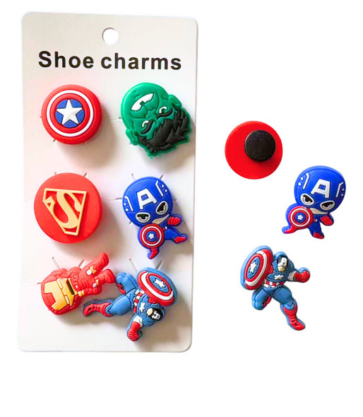 6 Pk Set of Shoe Charms Novelty Theme .75 per set