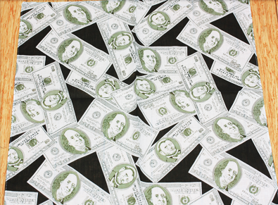 21" Square $100 Bill Money Bandana .70 each