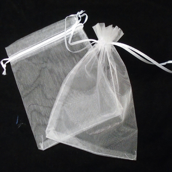 4" X 6" White Color See Thru Lace Jewelry/Gift Bags 36 per pk .22 each