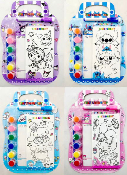 Kids' Cartoon Watercolor Activity Set .75 each