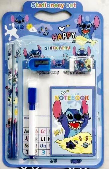 Kids' 6 Pc Cartoon Stationery Set .75 each