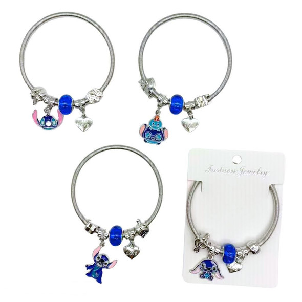 Spring Style Novelty Charm Silver Bracelet .70 each
