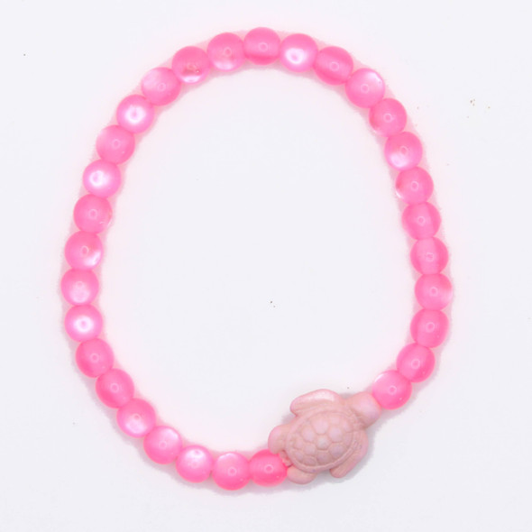 Pastel Beaded Sea Turtle Stretch Bracelet .70 each