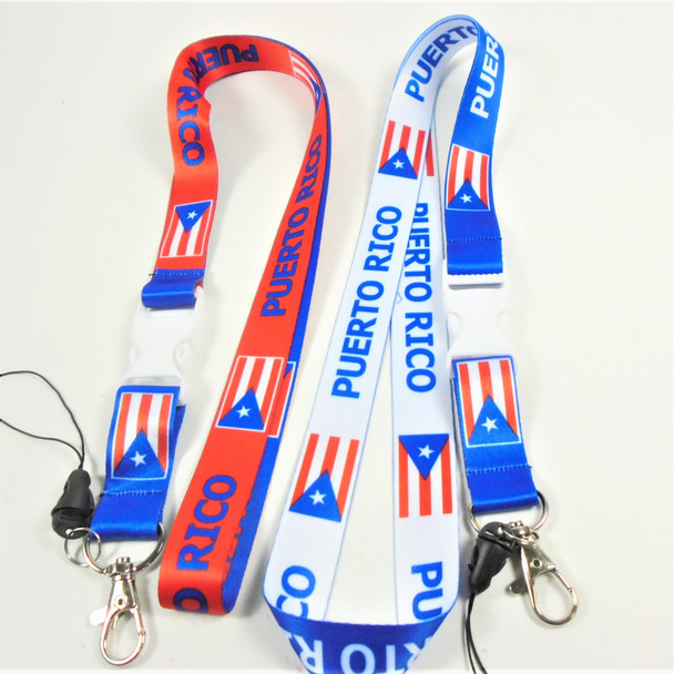 36" DBL Sided Puerto Rico Theme Lanyards  Mixed Colors  .60 ea