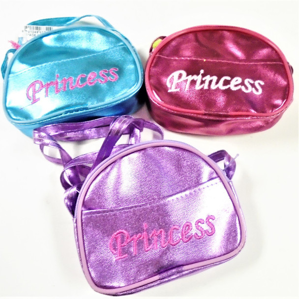 Metallic Color Princess Long Strap Purse w/ Zipper   .79 each