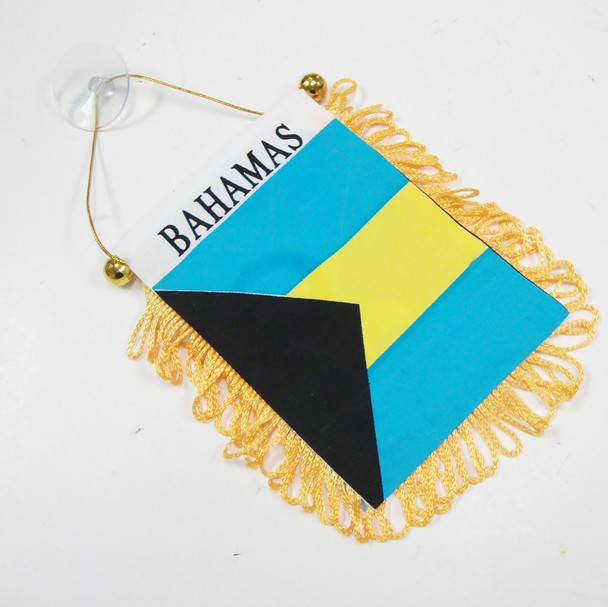 4" X 6" Mini Banner Flag Bahamas w/ Suction Hook  .56 ea