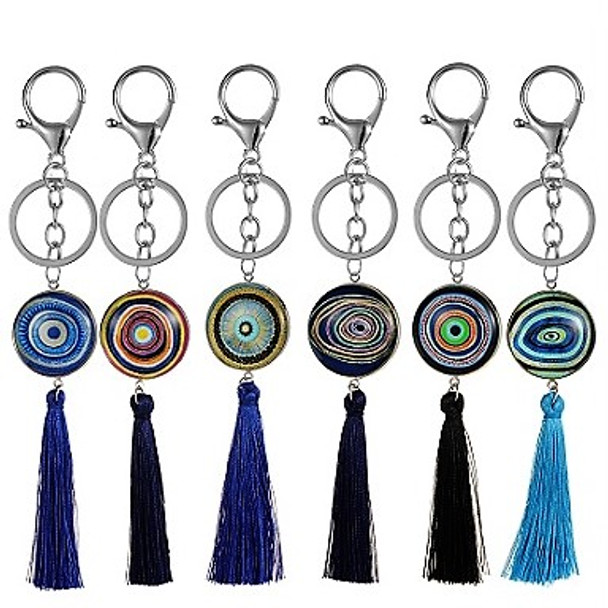 4" Tassel Style Keychains w/ Clip & Evil Eye Mx Styles   .60 each