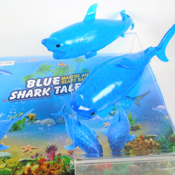 "Best Quality Squish w/  Blue Shark Bead Balls  12 per display bx .92 each 