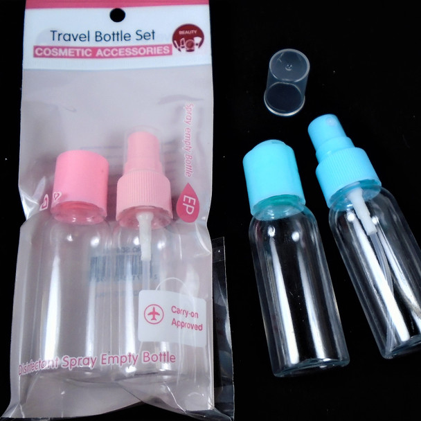  2 Pack Travel Spray/Squeeze Bottle Sets As Shown Airline Approved .65 per set 