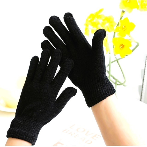 All Black Glove Knit Winter Magic Gloves   12 per pk  .60 ea