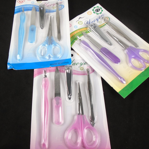 5 Pc Mixed Color Manicure/Nail Clipper Set  .66 each set 