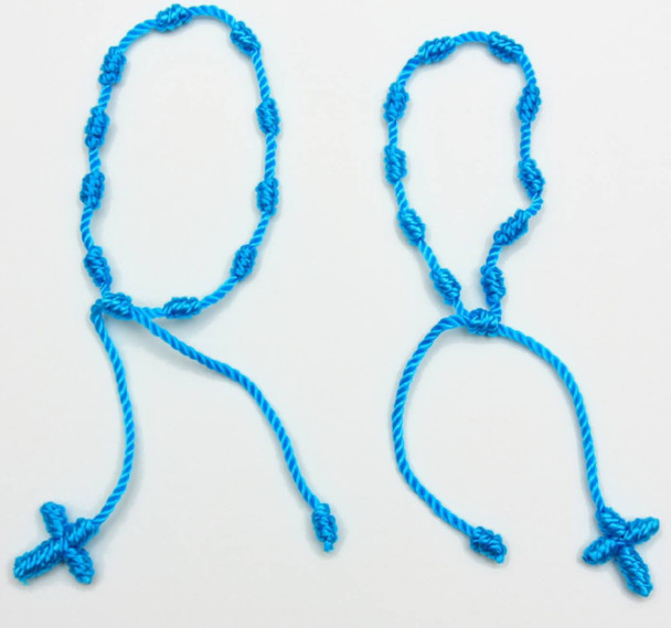 2 Pack Handmade Asst Colors Pocket Rosary w/ Cross  .60 each set 