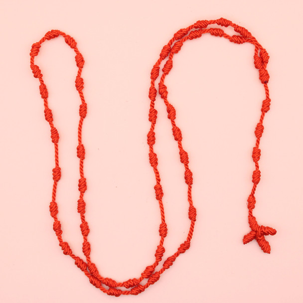 Handmade All Red Rosary Necklace w/ Cross  .60 Each