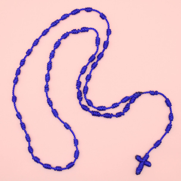 Handmade Asst Colors Rosary Necklace w/ Cross  .60 Each