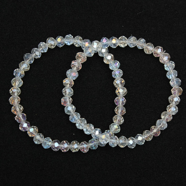 BEST BUY 2 Pack Crystal Stone Stretch Bracelets Clear Color .62 per set 