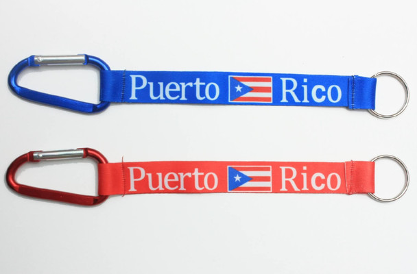 9" Puerto Rico Strap Mountain Climber Keychain .60 ea